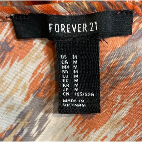 Forever 21 Womens Size Medium Orange V-neck Crossover Chest Mini Wrap Dress - Picture 9 of 12